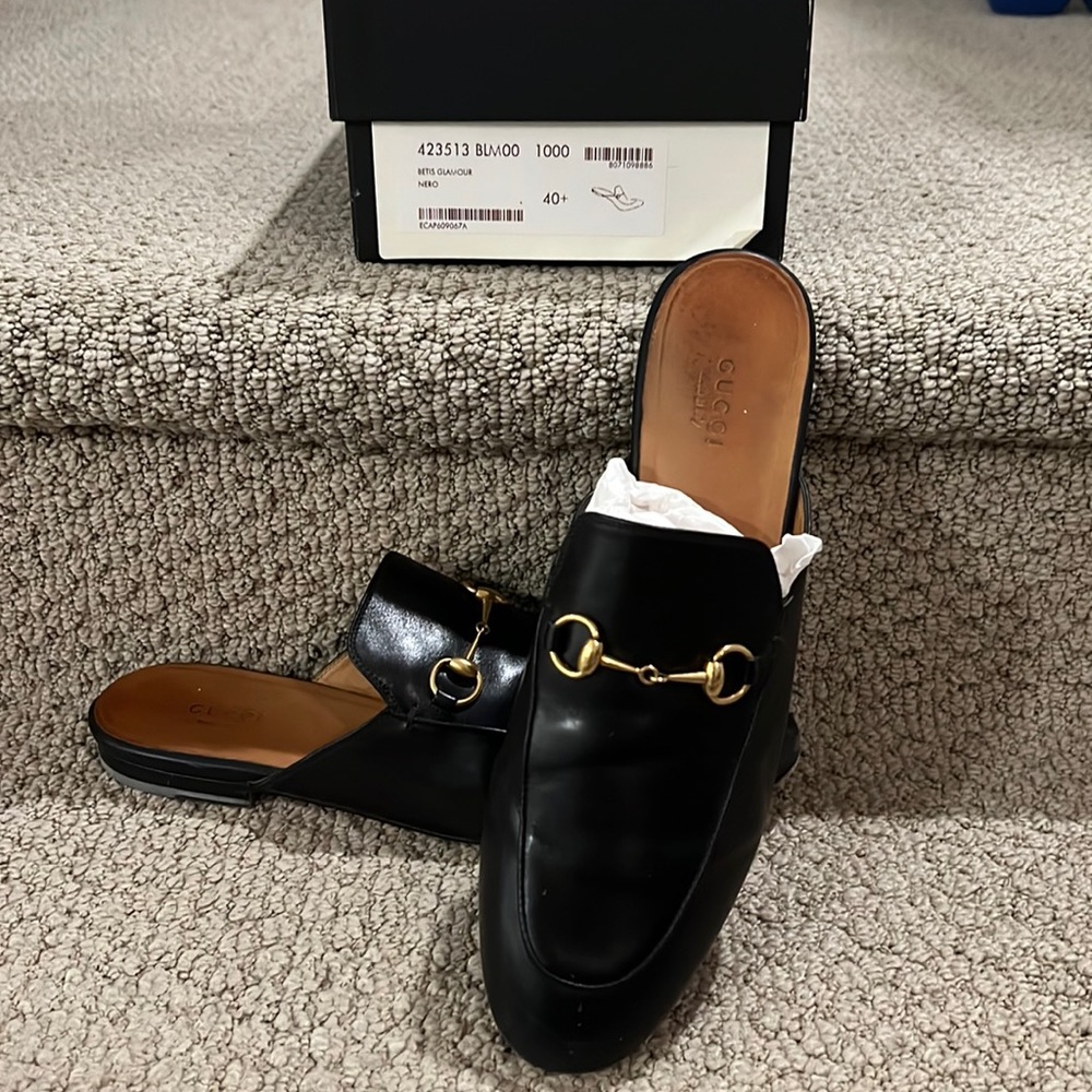 Gucci Betis Glamour Horsebit Nero Slides/Mules